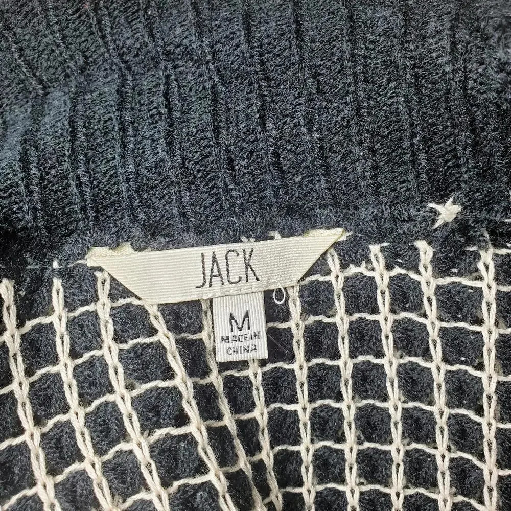 Nordstrom JACK Women's Size Medium Black and Beige Cardigan - Picture 2 of 12